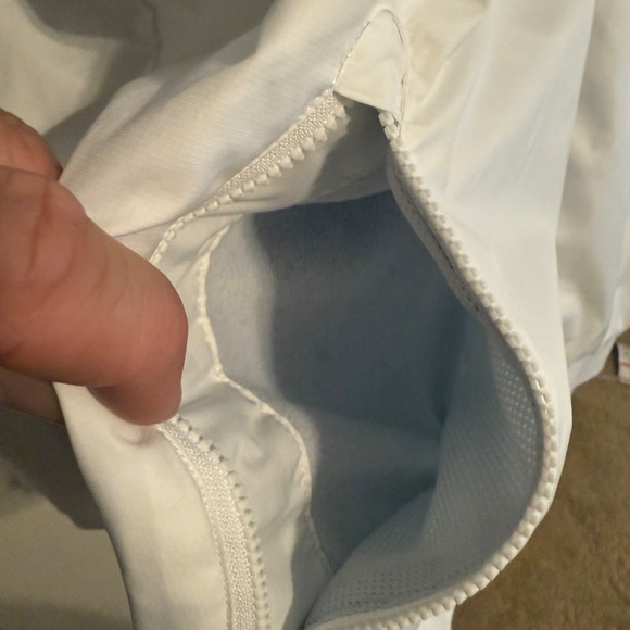 Nike Men's White Hooded Lined Coat Size Small Winter Wind Breaker - Picture 2 of 10